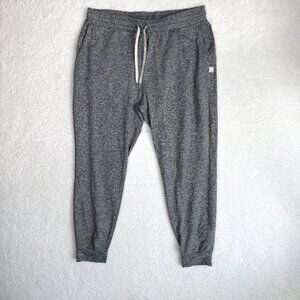 Vuori Performance Joggers Pants Dark Heather Gray White Women's XL